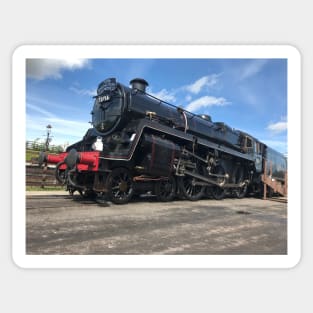 black steam train locomotive Sticker